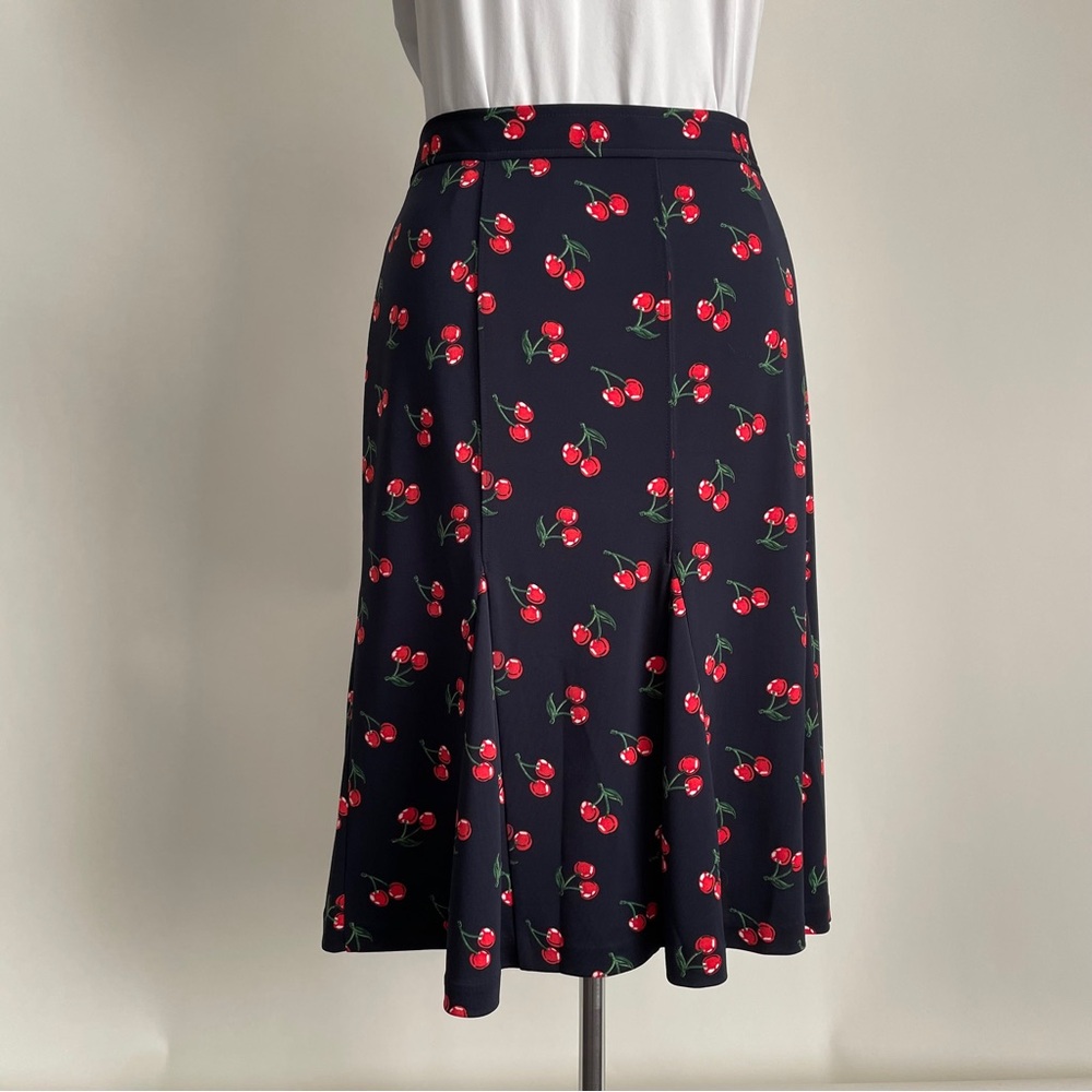 Talbots Sz 12 Cherry Print A-Line Skirt